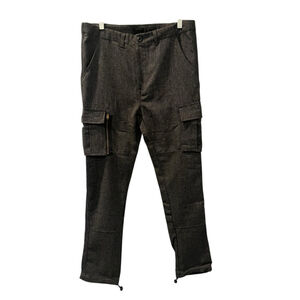 Richie Le NWT Tweed Men's Black Gray Cargo Pants Size 30 Style RLC-431 Casual
